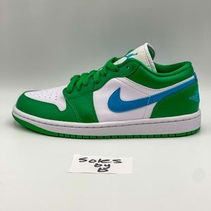 Air Jordan 1 Low Lucky Green Aquatone DC0774-304 Women's Shoe Size 6.5 New w Tag